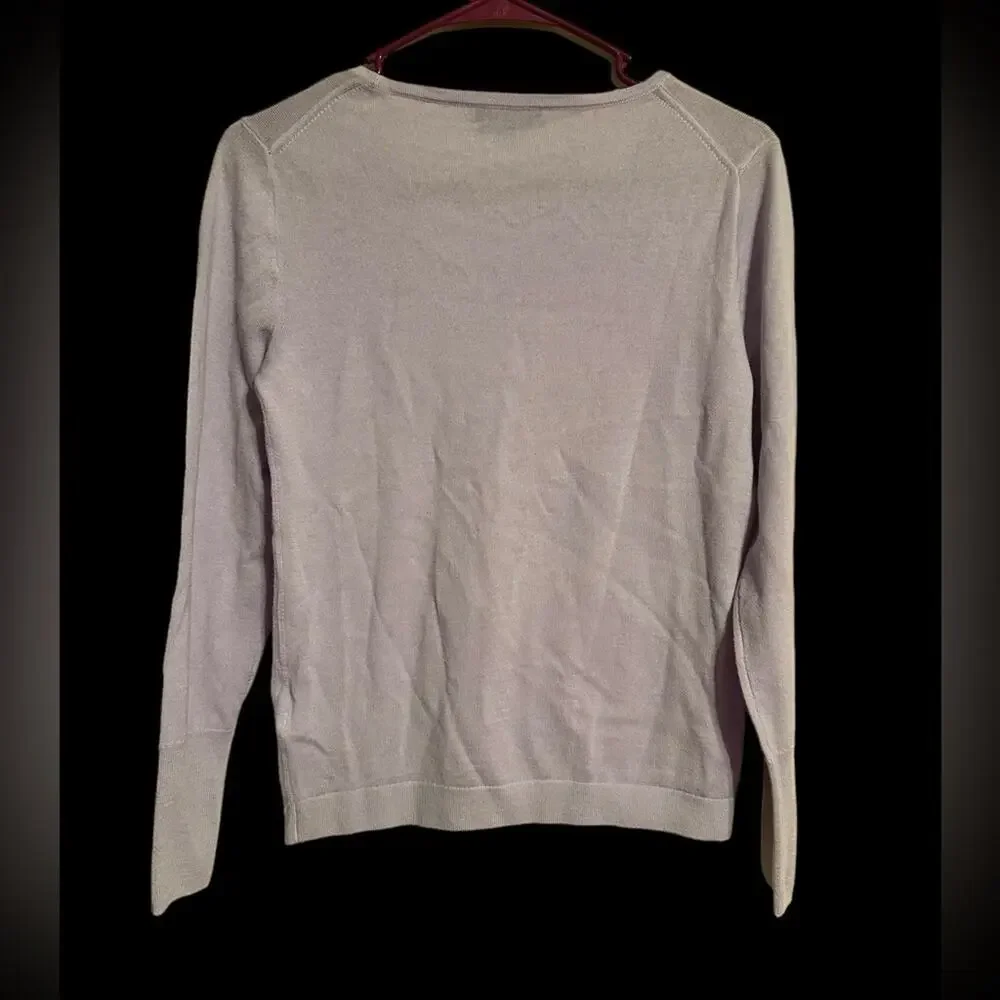 J. Crew Crewneck Purple Sweater 100% Merino Wool Women’s Size XS